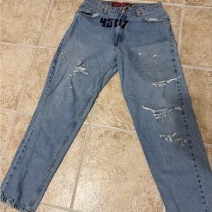 Vtg 90s Levis Silver Tabs Skater Light Wash Loose Fit Denim Pants Alternated M